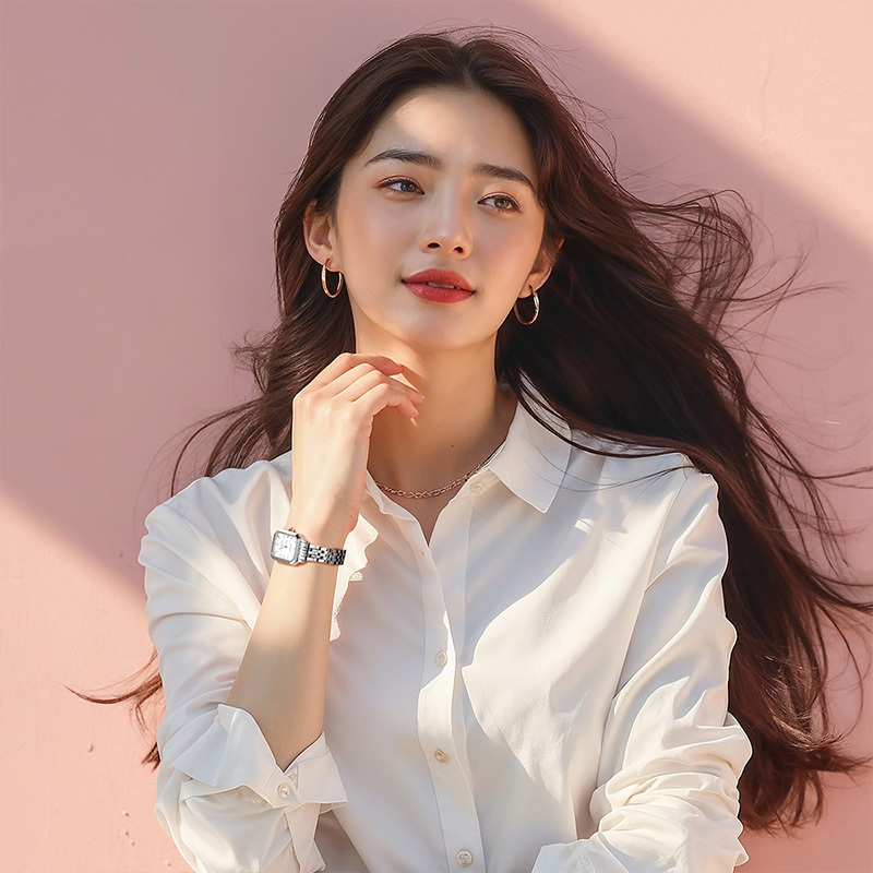 天王表 时尚精致小表盘女表气质简约方形石英表送女友生日礼物推荐31542高清大图