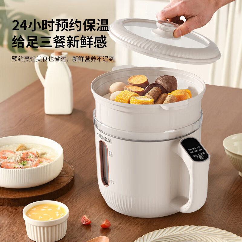 HYUNDAI 家用电煮锅 多功能煮面锅神器迷你小电火锅 JZ-22A高清大图