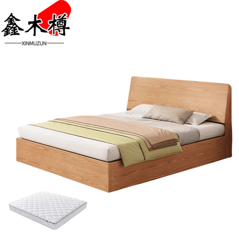 鑫木樽单人床1.2m+床垫套高清大图