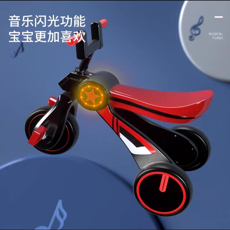 奇客童车sh-202儿童三轮车2-3-6岁手推车男女宝宝小孩玩具车可坐人骑行多用学步车