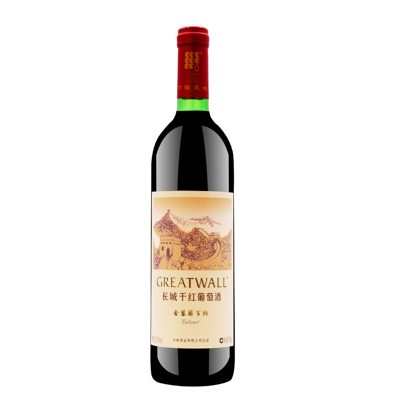 长城(GreatWall)干红葡萄酒 金装解百纳750ml*6瓶国产中粮红酒整箱装