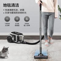 美的(Midea)卧式吸尘器C7家用大吸力小型强力手持车载 1400W大功率 吸尘除螨 吸擦一体 无耗材强劲大吸力黑色