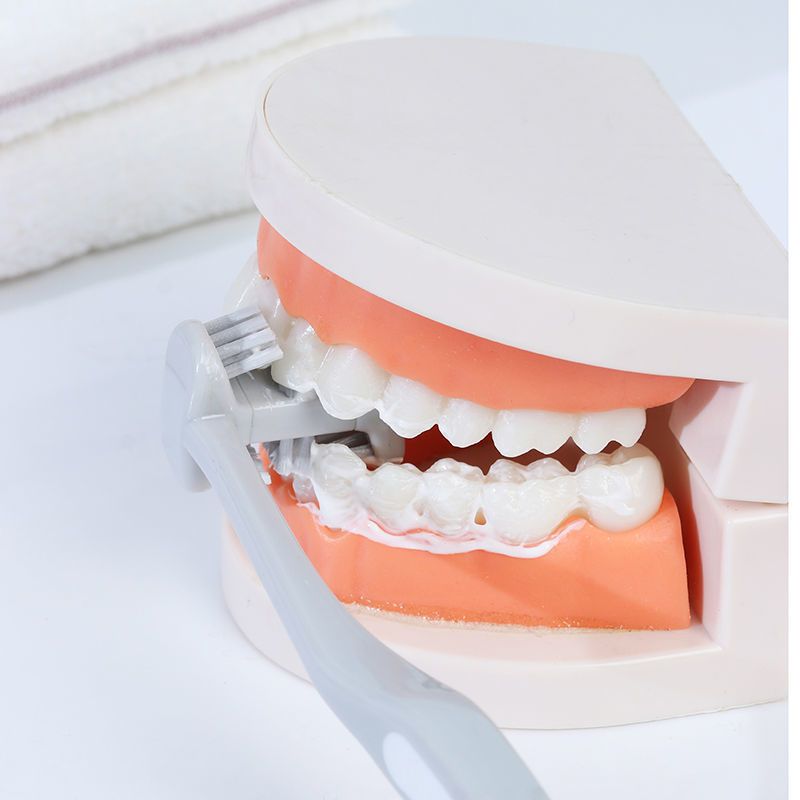 六面牙刷成人软毛牙刷全包裹牙刷u型牙刷内侧清洁批发家用黑色一支