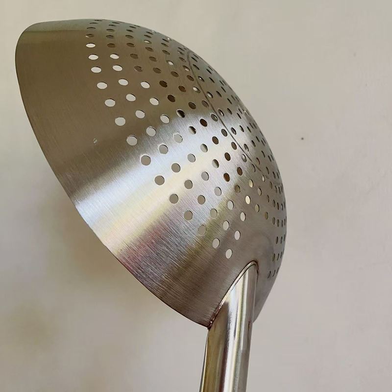 橙亿鸿 不锈钢大漏勺 油鼓漏圆孔网抄大捞勺 直径30cm/把高清大图
