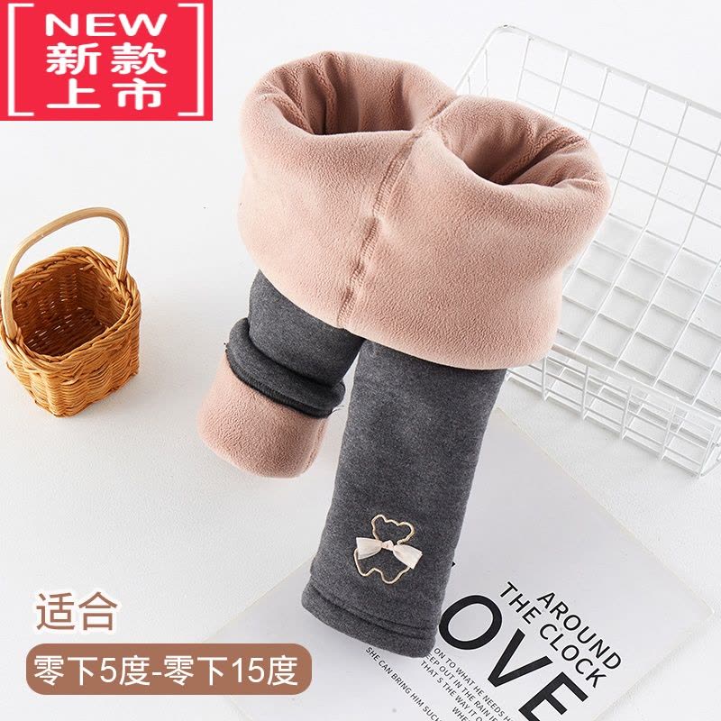 可莉允女童棉裤冬季三层加厚加绒宝宝夹棉北方特厚保暖外穿儿童打底裤子保暖裤图片