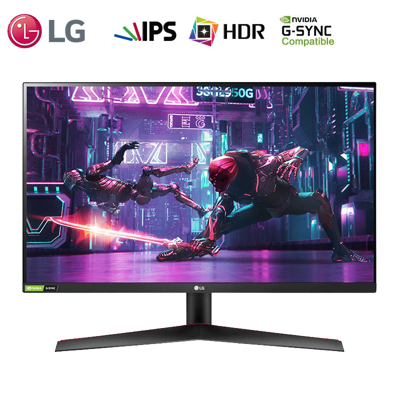 LG 27英寸显示器144hz电竞2K 10.7亿色 HDR 1ms 游戏电竞显示器 27GN800