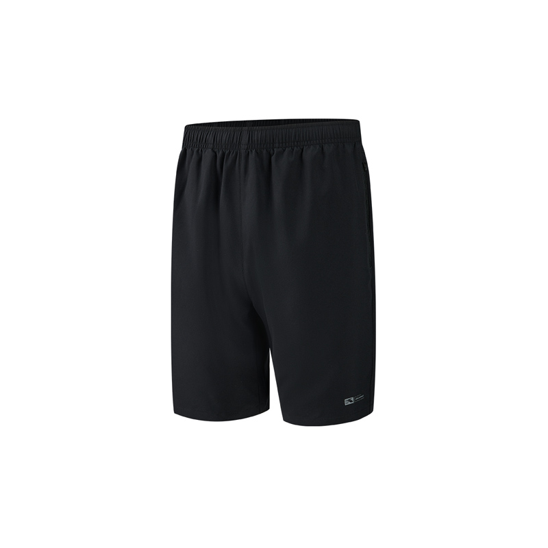 361°运动短裤女夏季新款透气宽松男五分裤652424715V XL 超级黑