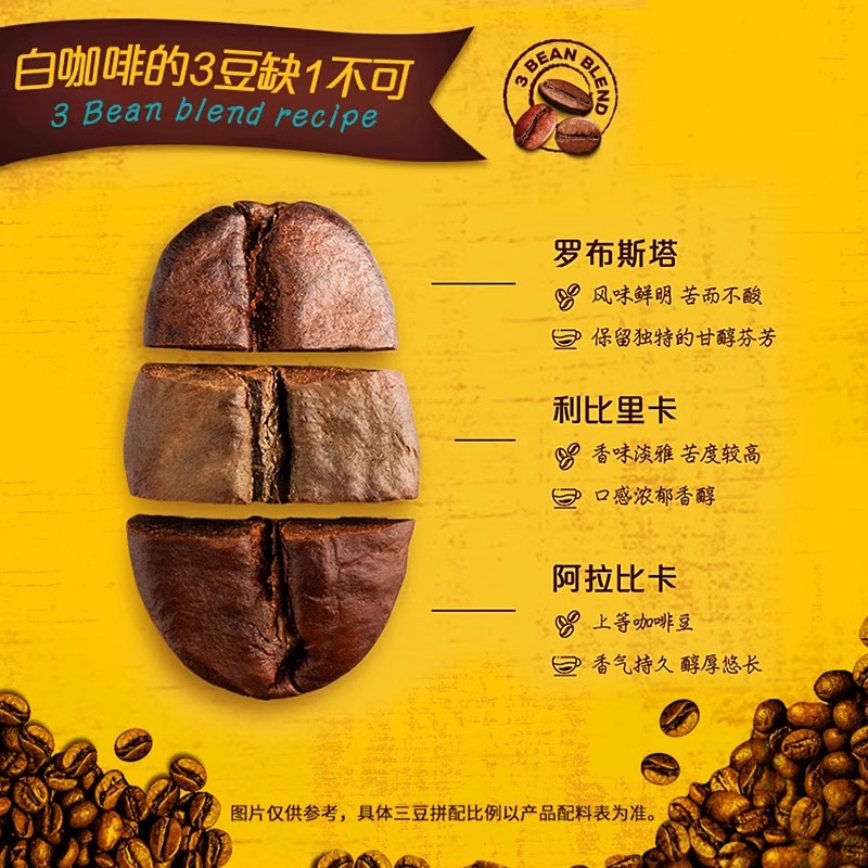 马来西亚进口旧街场榛果原味速溶三合一白咖啡粉684g*2袋条装高清大图