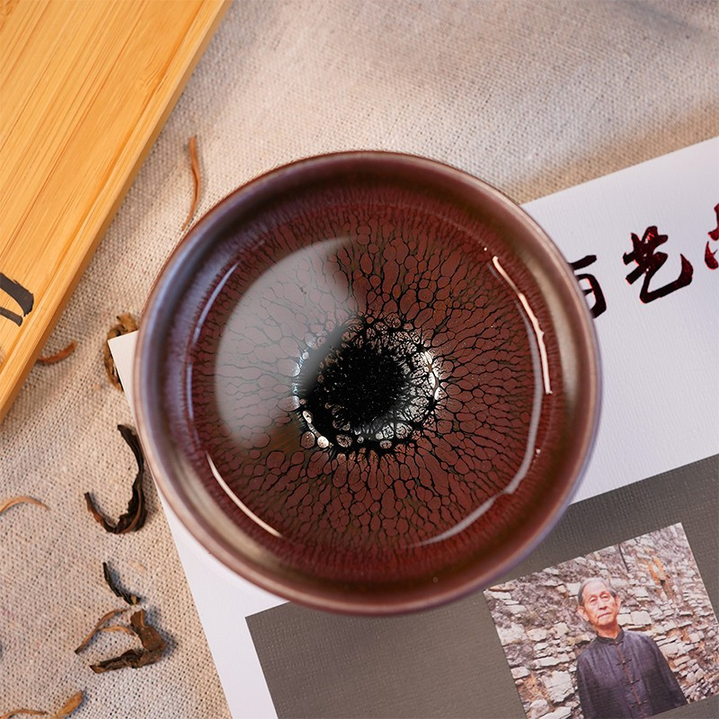 个杯堂 建盏 · 吉祥三宝 茶具套装吉祥三宝茶杯原矿铁胎陶瓷功夫茶杯