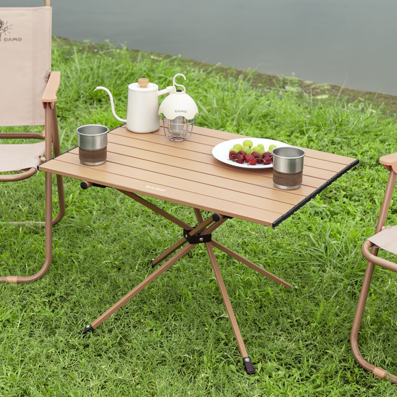 大迈 DM-2015 聚拢折叠桌 热带棕 聚拢桌腿 加强坚固 承重60斤