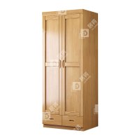 居将 JJ4022713 中式实木衣柜对开二门衣柜卧室收纳大衣橱 榉木色