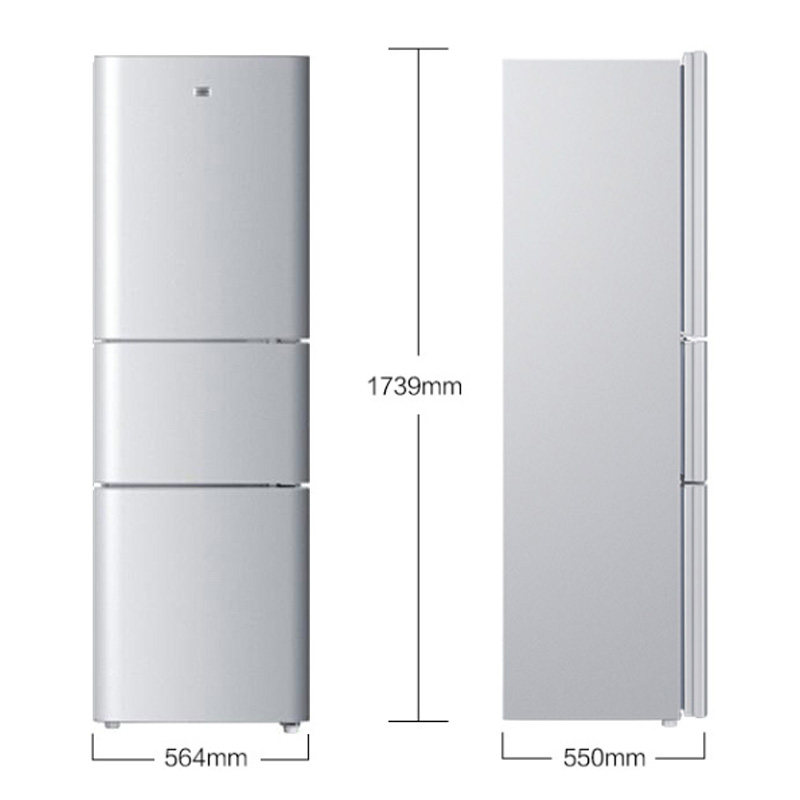 海尔(Haier)BCD-205STPH 205升三门冰箱 中门软冷冻 零解冻时间 双宽设计 超微孔发泡 家用直冷电冰箱