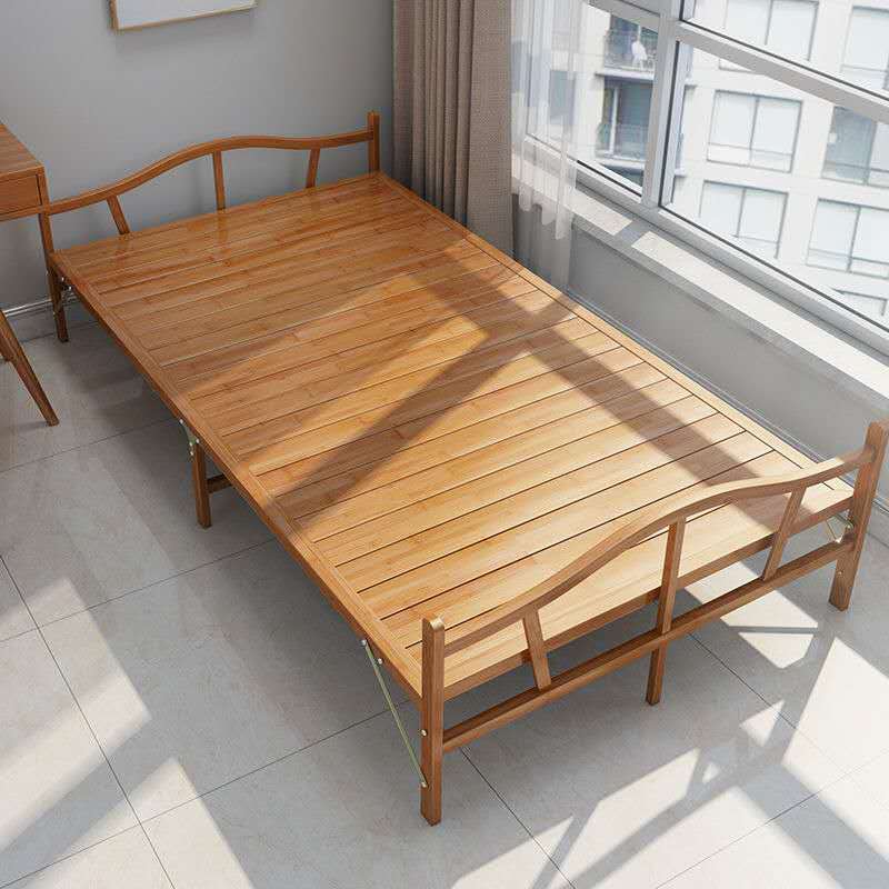 竹床可折叠耐用午休床加厚单人加固午睡儿童办公室午休