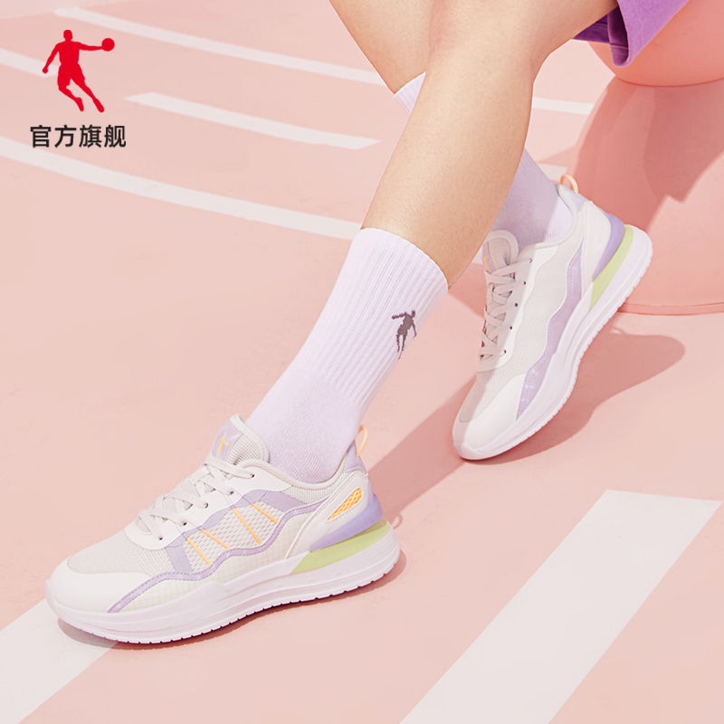 乔丹女鞋跑步鞋2022秋季新款正品透气网面休闲老爹鞋子轻便运动鞋