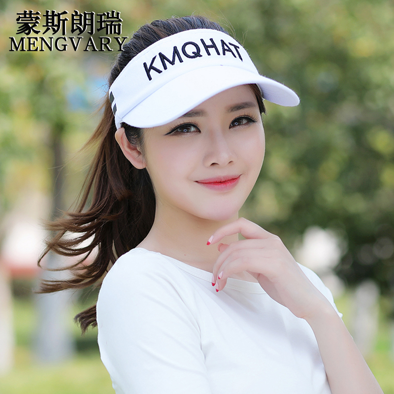 蒙斯朗瑞运动棒球帽子女韩版夏天防晒空顶鸭舌帽女士户外遮阳网球太阳
