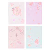 得力deli FB540笔记本/记事本缝线本订本(光樱下系列)4本装 B5-40页/本花色随机办公学生文具