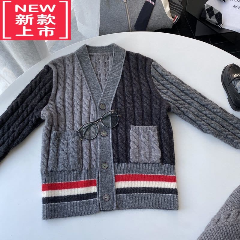 可莉允威廉家秋冬男童女童装轻奢潮牌TB安哥拉混纺针织衫毛衣西装裤图片