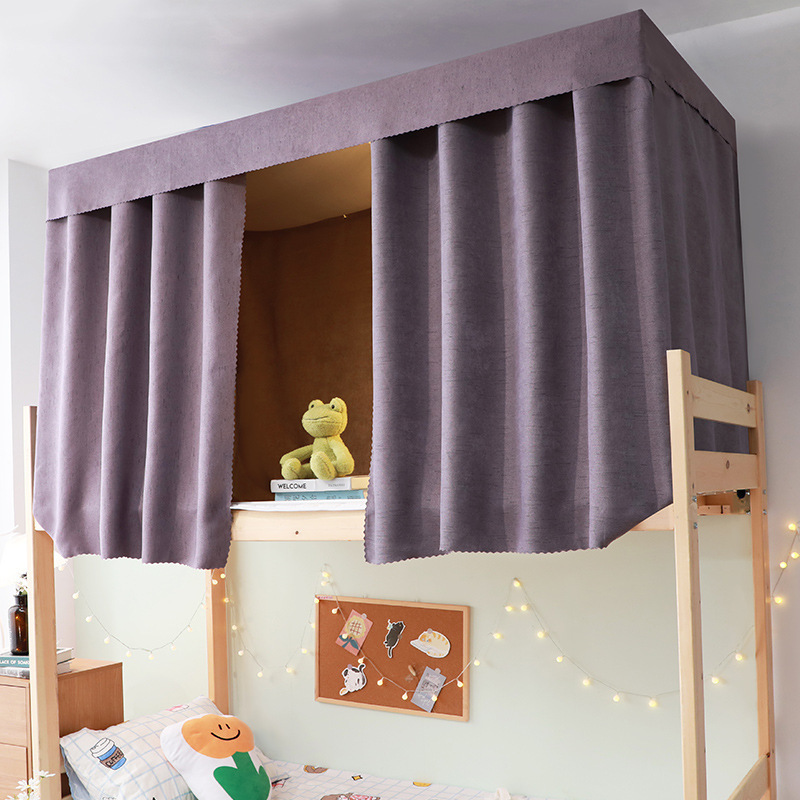 风床帘带纱 学生宿舍强遮光棉麻床幔 大学寝室上铺下铺