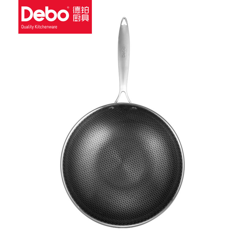 德铂(Debo) 马里奥不易粘锅炒锅32cm 炒菜锅明火电磁炉通用 DEP-729!高清大图