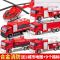 合金玩具汽车模型消防军事车工程车套装挖土机挖掘机坦克男孩儿童 合金六合一军事车套装