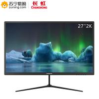 长虹(CHANGHONG) 27P600Q 27英寸2K高清 超薄窄边框 电脑显示器 ADS真彩滤蓝光不闪屏 120%sRGB色域 办公设计 黑色