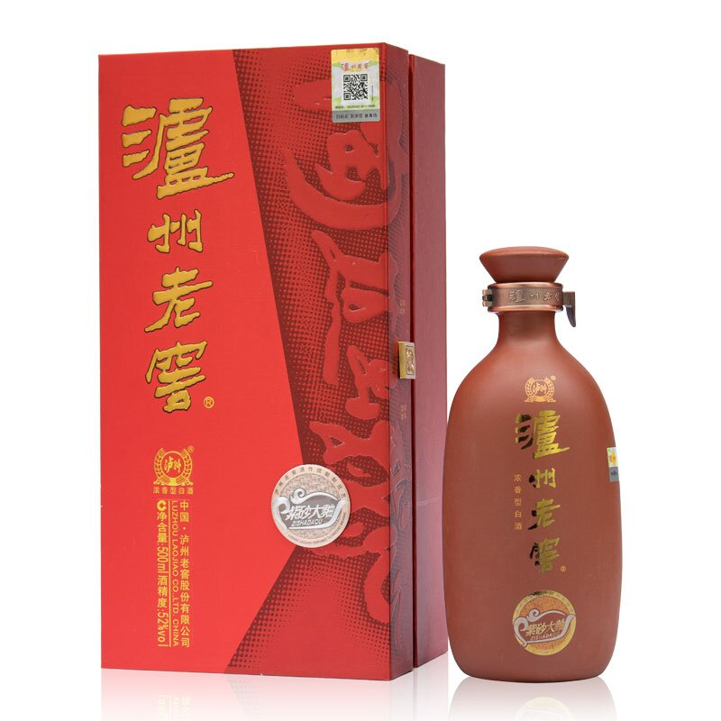 泸州老窖紫砂大曲(红)52度500ml*2瓶浓香型白酒 宴席收藏送礼袋