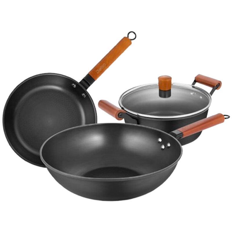 德铂锅具3件套不粘炒锅煎锅汤锅装厨具DEP-701