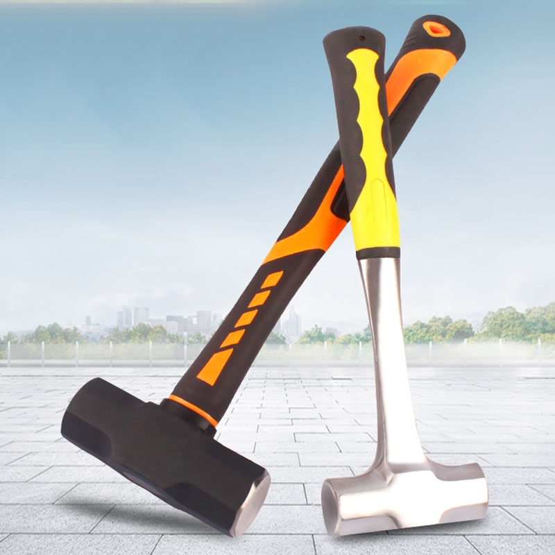 阿斯卡利八角锤工地榔头锤子工具实心连体砸墙大锤重型手锤一体拆墙大