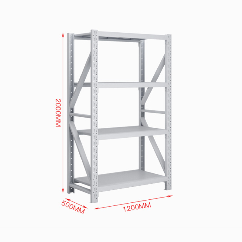 慧采云 轻型货架承重80-100kg-1200*500*2000mm货架仓储置物架储物架四层高清大图