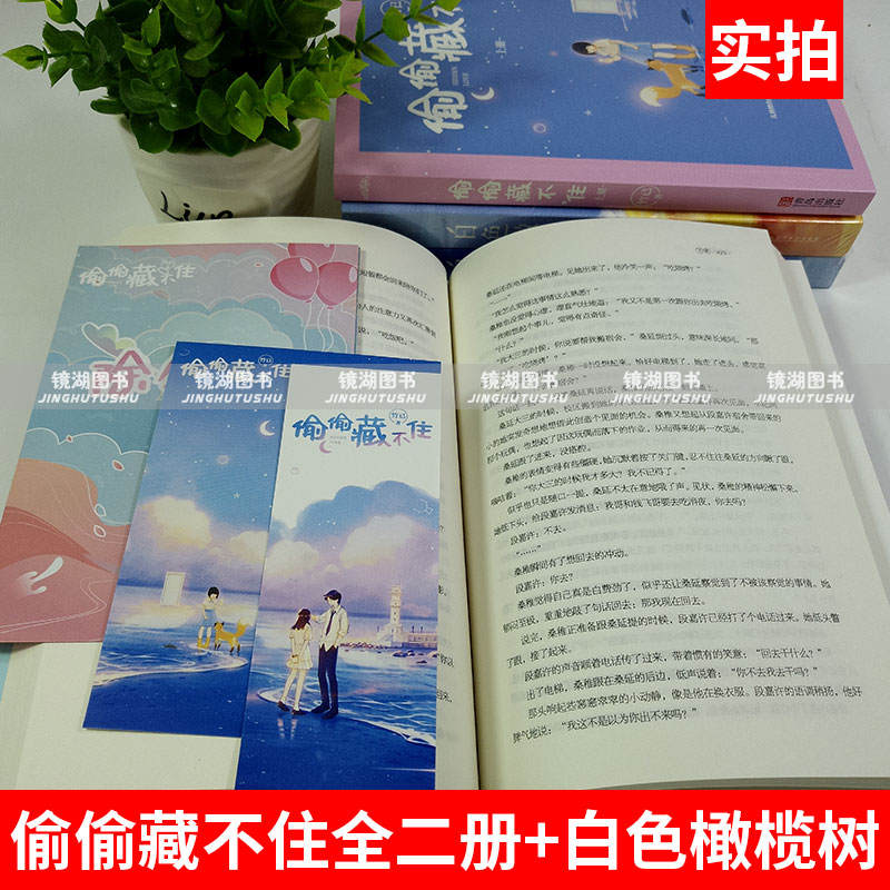 [醉染正版] 随机签名版 偷偷藏不住(全二册)+白色橄榄树 青春文学都市言情小说书 校园青春小说 言情小说女 全世高清大图