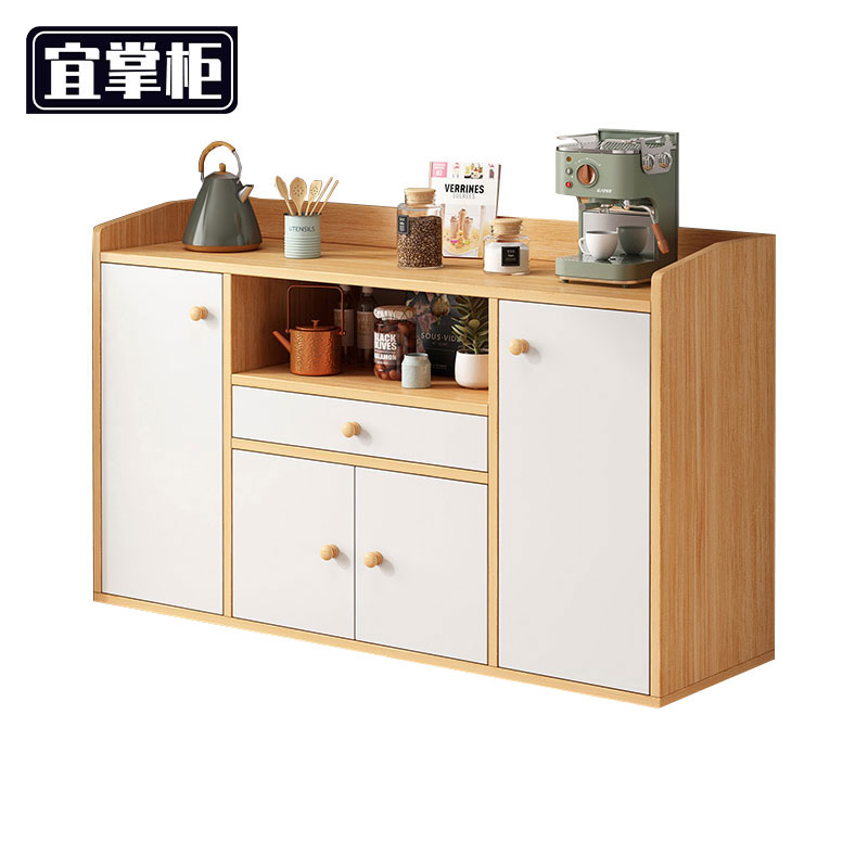 宜掌柜落地储物柜四门一抽个高清大图