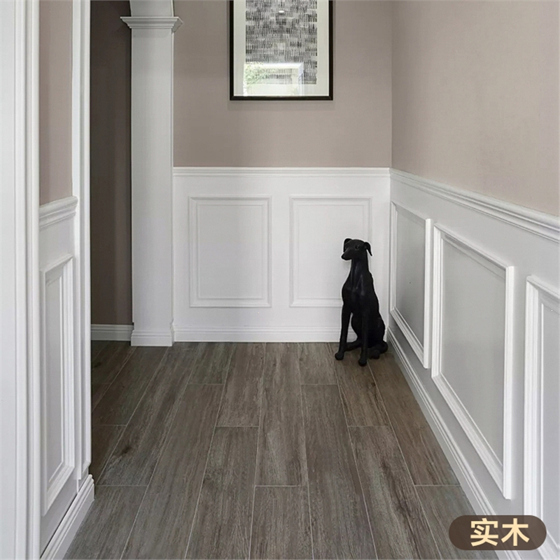 定制新中式装饰板快装墙裙护墙板实木沙发背景墙古达白色客厅电视墙板