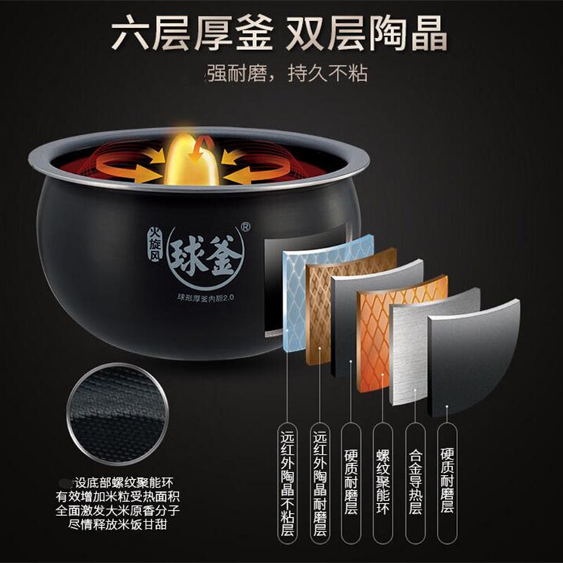 苏泊尔(SUPOR) 5L 球釜内胆 电饭煲 CFXB50FC51-75(单位:台)
