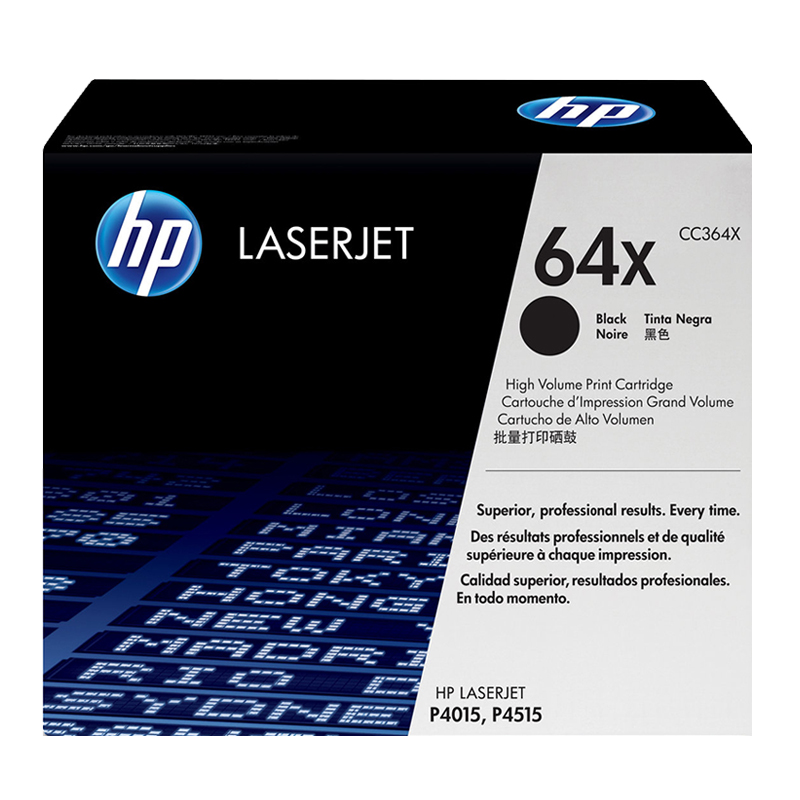惠普(HP)CC364X 黑色硒鼓 64X(适用LaserJet P4014n P4015n/tn/x P4515/n)高清大图
