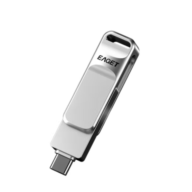 忆捷(EAGET)CF20 128GB U盘Type-C USB3.0 双接口手机电脑多用旋转优盘金属 单位:个高清大图