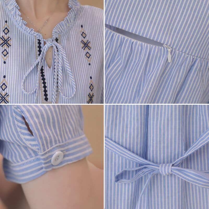 迪鲁奥(DILUAO)新款孕妇连衣裙2021夏韩版短袖孕妇裙中长款孕妇连衣裙夏季裙子图片