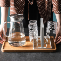 托盘玻璃杯水杯挂架沥水置物架杯架水杯架时光旧巷创意家用收纳杯子架倒挂