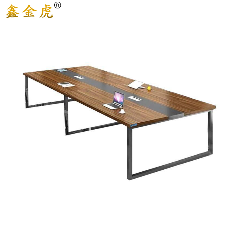 鑫金虎会议桌长条桌洽谈桌I4 2400*1200*750mm高清大图