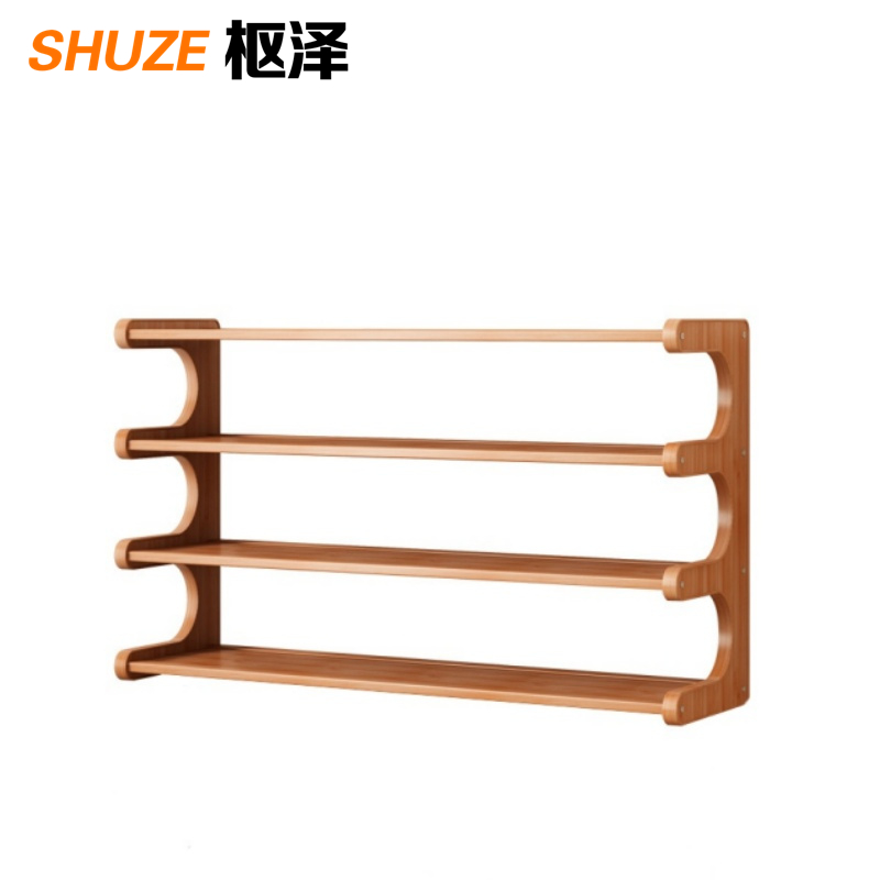 枢泽 鞋架 木质鞋架 四层 个高清大图