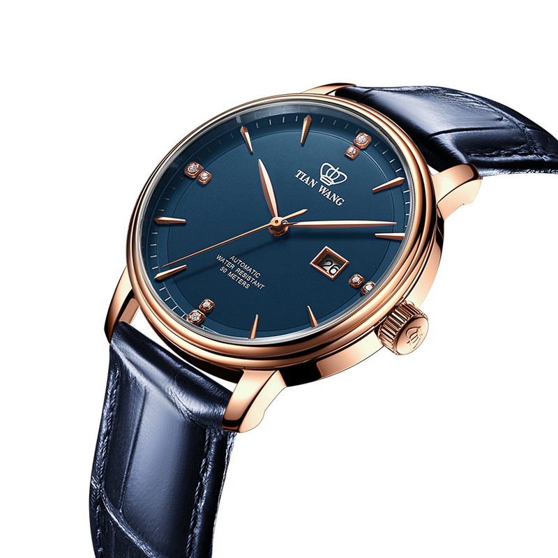 天王表tianwang手表女士手表时尚百搭皮带女表防水自动机械表ls51001