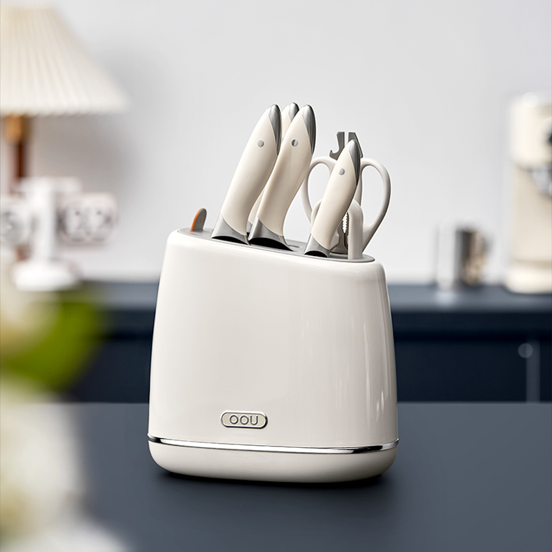 OOU 黑鲸系列抗菌刀具七件套DJ0022B高清大图