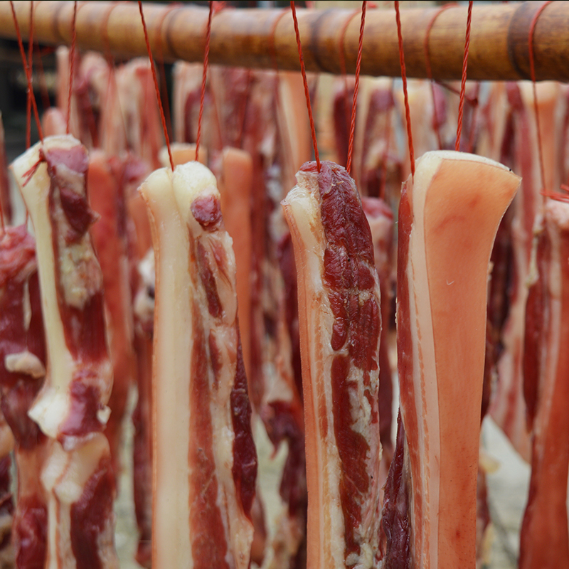 江西井冈山农家自制土猪腊肉咸肉日晒风干五花肉非烟熏