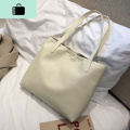 港风单肩大包包女2020秋冬季新款复古大容量手提包时尚简约女包潮NEWLAKE 白色无挂件