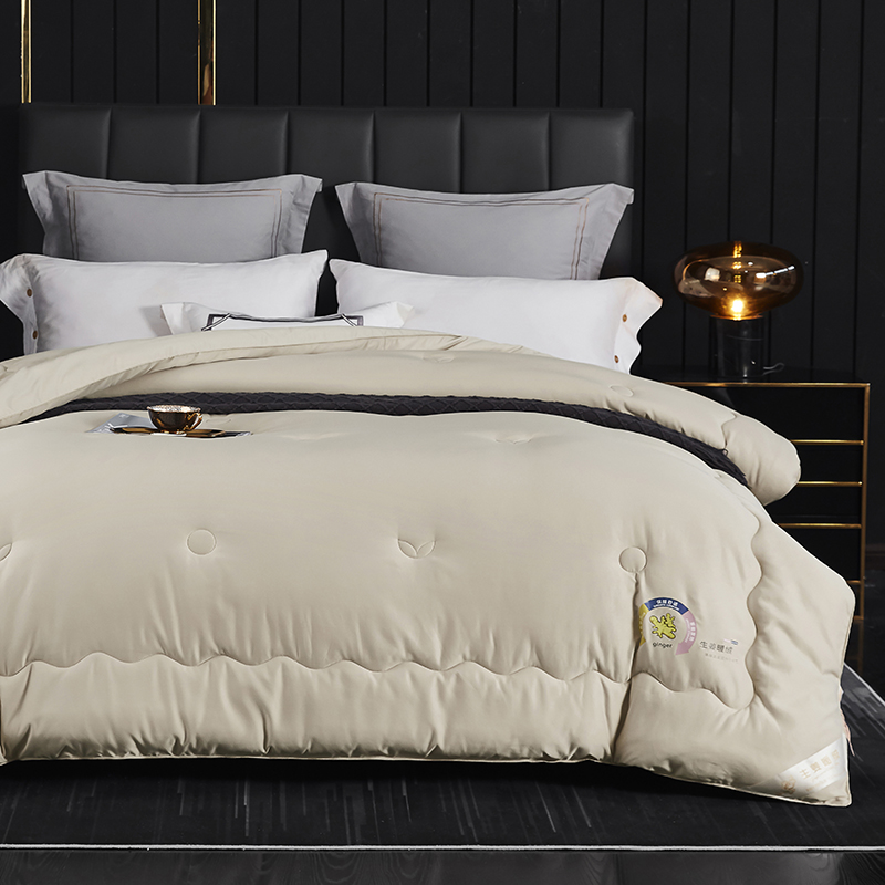 唐纳家纺 驱寒暖绒春秋被-卡其 200×230cm/2900g- TN-SAQ21026高清大图
