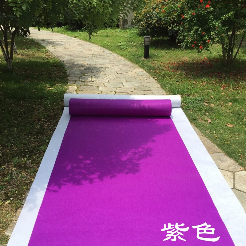 紫色婚庆地毯紫罗兰婚庆地毯婚庆一次性深紫色地毯结婚浅紫地毯紫色约2毫米