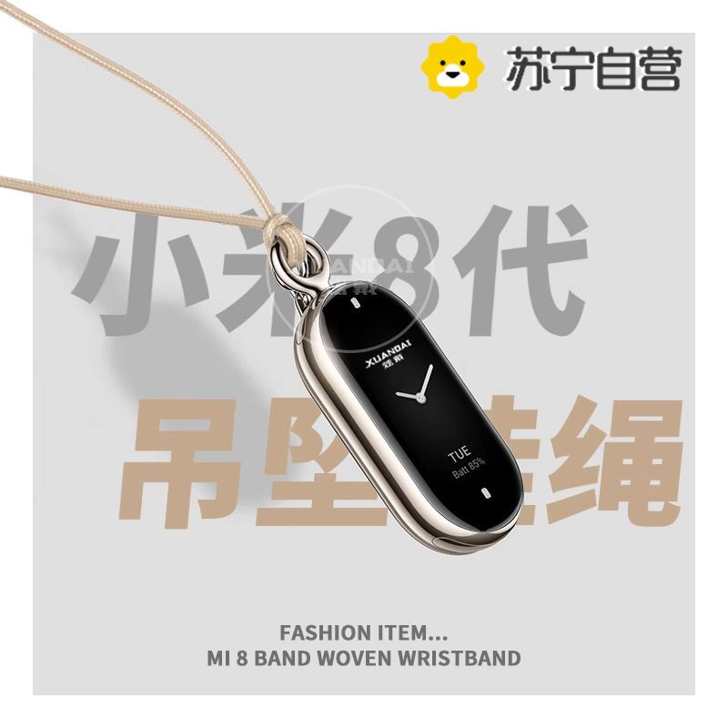 适用小米手环9表带pro吊坠挂绳智能蓝牙运动9代Proband腕带3139G