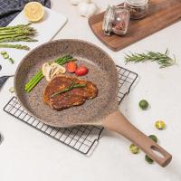 AMERCOOK阿尔菲塔麦饭石煎锅不粘锅26cm 家用煎炒锅炒锅平底锅煎盘煎饼煎蛋锅煎牛排锅 多功能明火电磁炉通用锅具