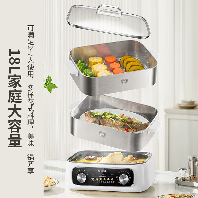 苏泊尔(SUPOR) ZN30FK69 不锈钢电蒸锅 18L(单位:台)高清大图