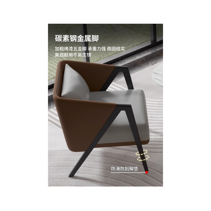 铭思达洽谈桌棕色一桌三椅套高清大图