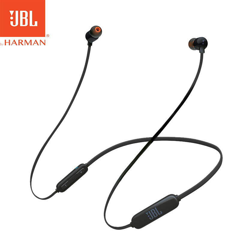 JBL TUNE 110BT 蓝牙无线耳机 运动音乐游戏耳机 苹果华为小米入耳式耳机 带麦可通话 黑色